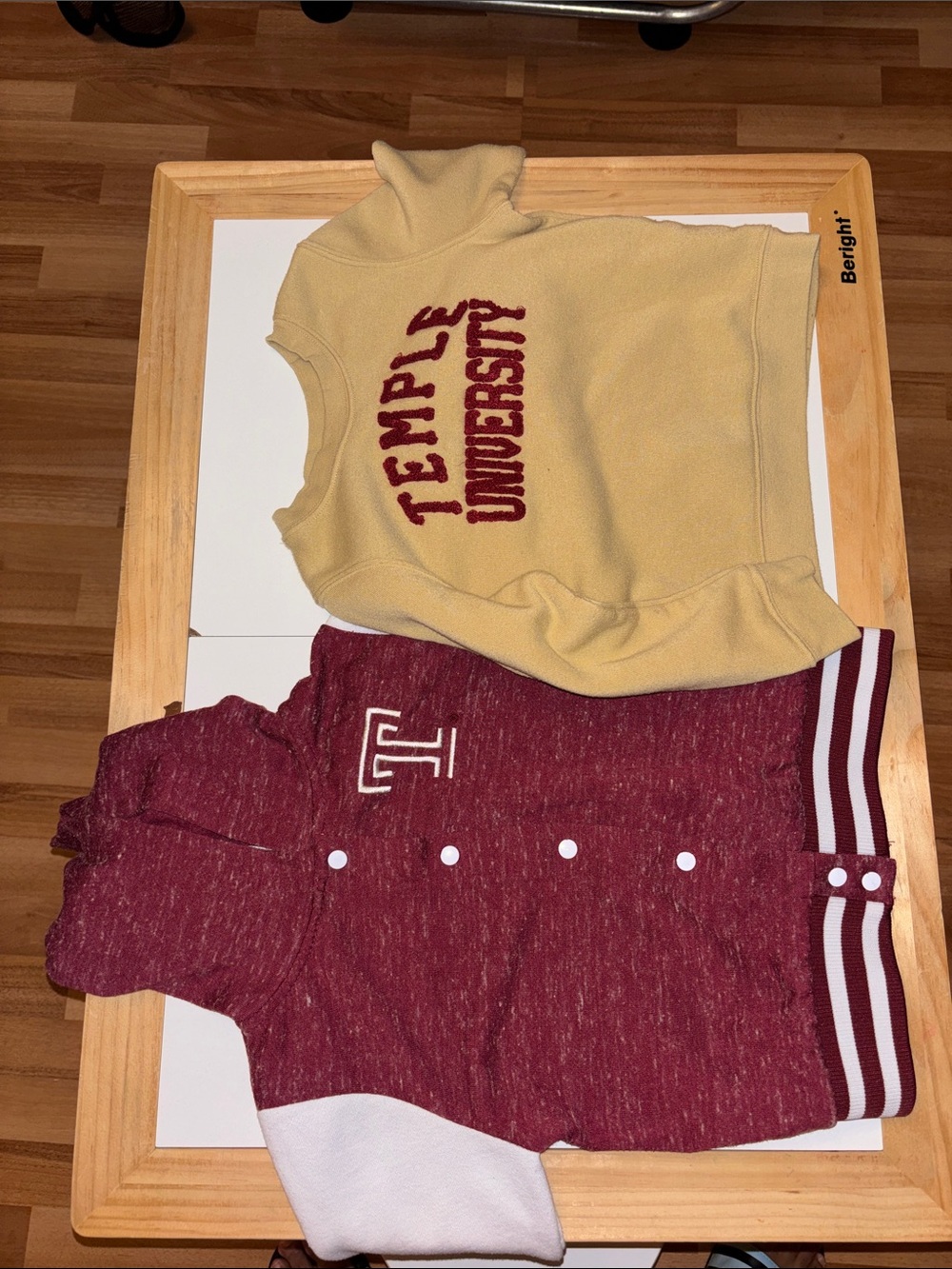 Temple University Kids Two-Pack Sweatshirts - Maroon & Pale Yellow
